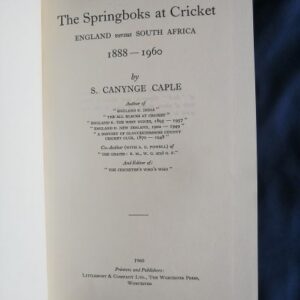The Springboks at Cricket