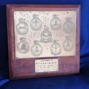 Rhodesian Air Force presentation plaque