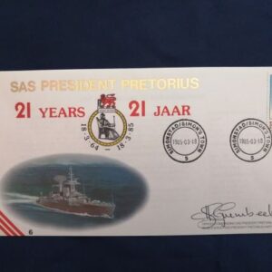 SAS President Pretorius commemorative cover - signed