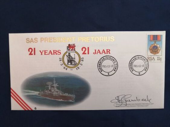 SAS President Pretorius commemorative cover - signed