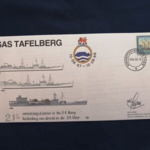 SAS Tafelberg commemorative cover - signed
