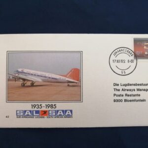 SA Airways Douglas Dakota commemorative cover