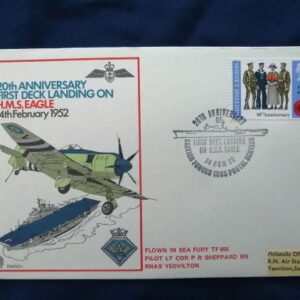 20th Anniversary of first deck landing on HMS Eagle commemorative cover