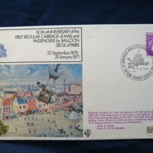 110th Anniversary of carriage of mail and passengers over Paris commemorative cover