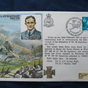 Flt Lt AW Beauchamp-Proctor VC DSO MC DFC commemorative cover