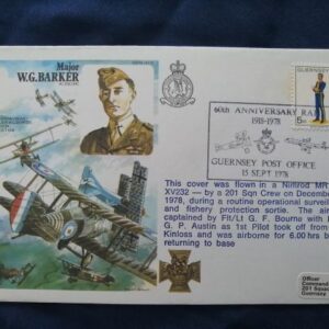 Major WG Barker VC DSO MC commemorative cover