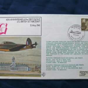 40th Anniversary of first flight of British jet aircraft commemorative cover