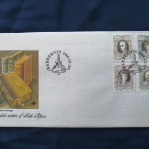 English writers of South Africa commemorative cover