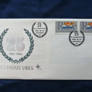 25 Anniversary of the Republic of South Africa commemorative cover