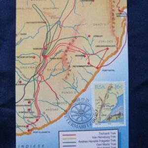 Post card - the Great Trek - Routes