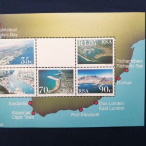 South African harbours plate block