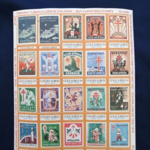 Christmas stamps TB prevention plate block 1929 - 1979