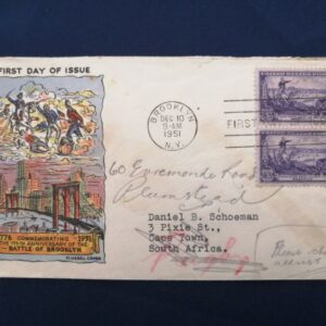 First Day of Issue commemorating Battle of Brooklyn 1776 - 1951