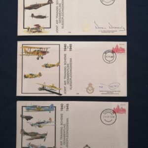 Joint Air Training Scheme commemorative cover set - signed