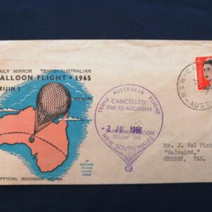 Trans-Australian Balloon Flight 1965 souvenir cover