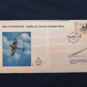 50th Anniversary Spitfire IX SAAF Service commemorative cover - signed
