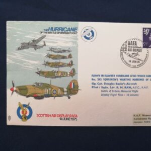 The Hurricane of the BBMF commemorative cover - 1975