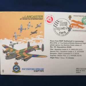 The Lancaster of the BBMF commemorative cover - 1975