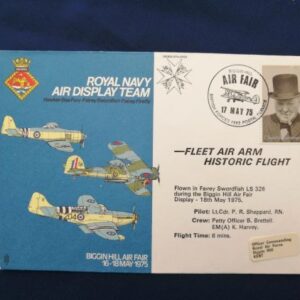 Royal Navy Air Display Team - FAA Historic Flight Biggin Hill 1975 commemorative cover