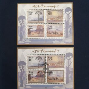 Pierneef plate blocks - stamped and unstamped